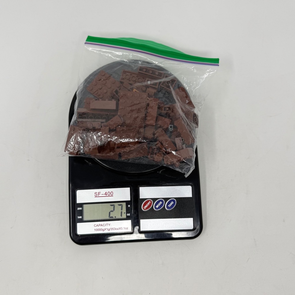 LEGO Mixed Bricks and Plates Bulk Lot Brown 2.7oz Building Pieces Replacement
